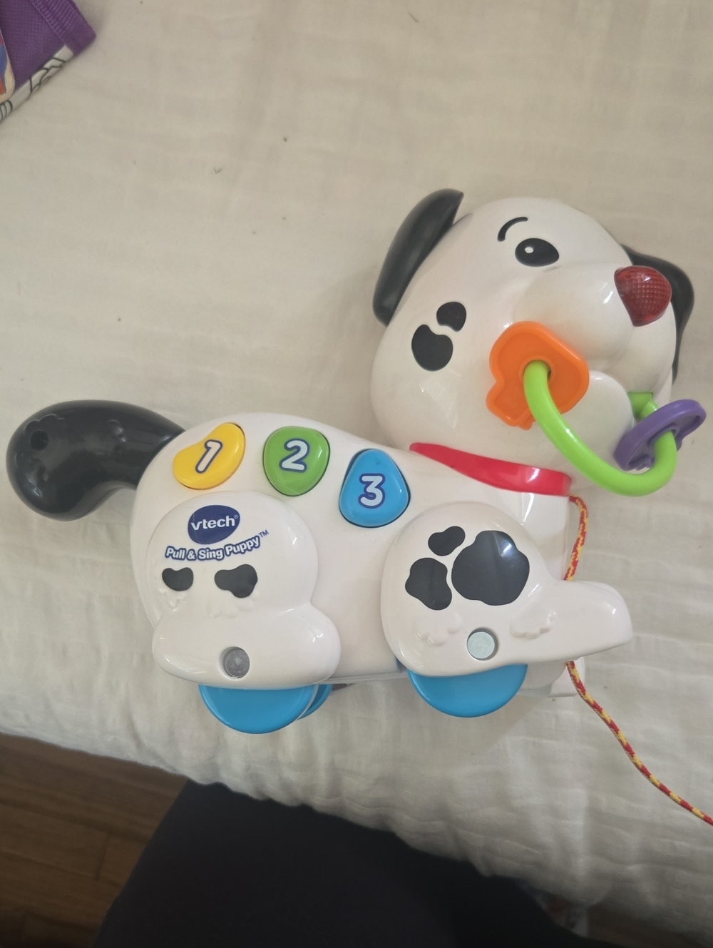 VTech Pull & Sing Puppy Musical Pull Toy - White & Black